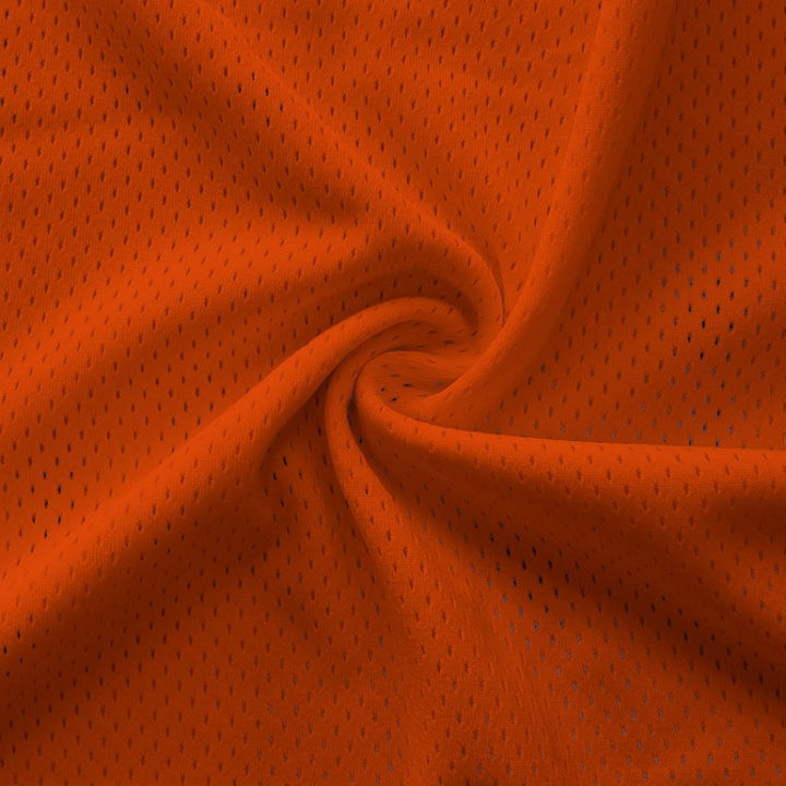 Athletic Pro Mesh Jersey fabric in Orange, sold by the yard