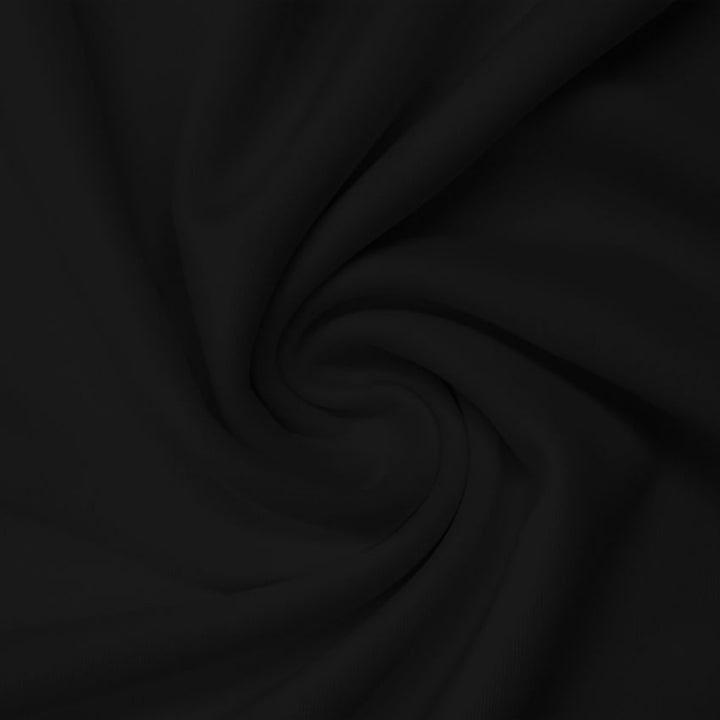 Athletic Double Knit fabric in Black, sold by the yard