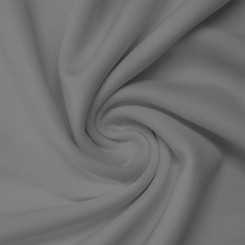 Athletic Double Knit fabric in Silver, sold by the yard