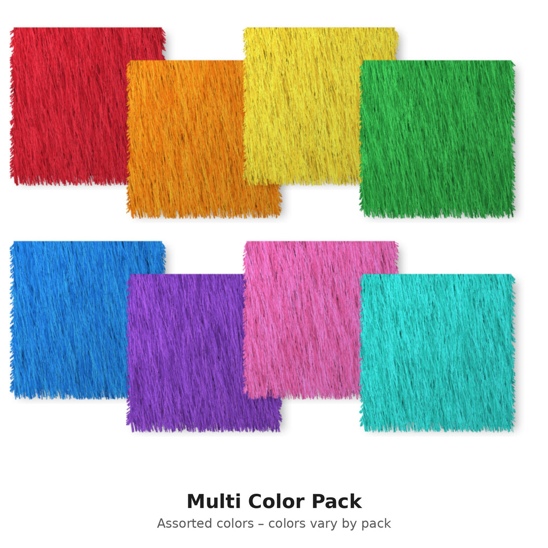 Multi color shaggy faux fur square pack – assorted colors, colors vary by pack