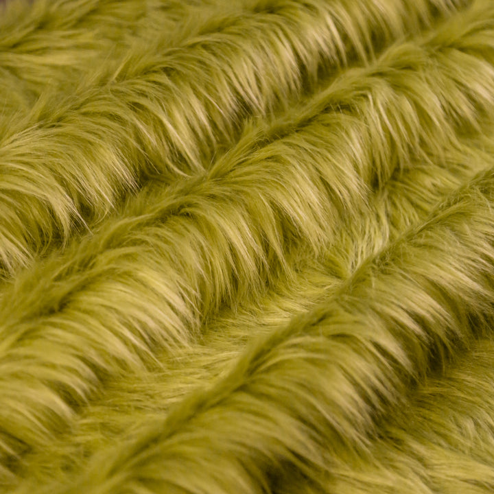 Faux Fur Fabric Squares - Apple Green