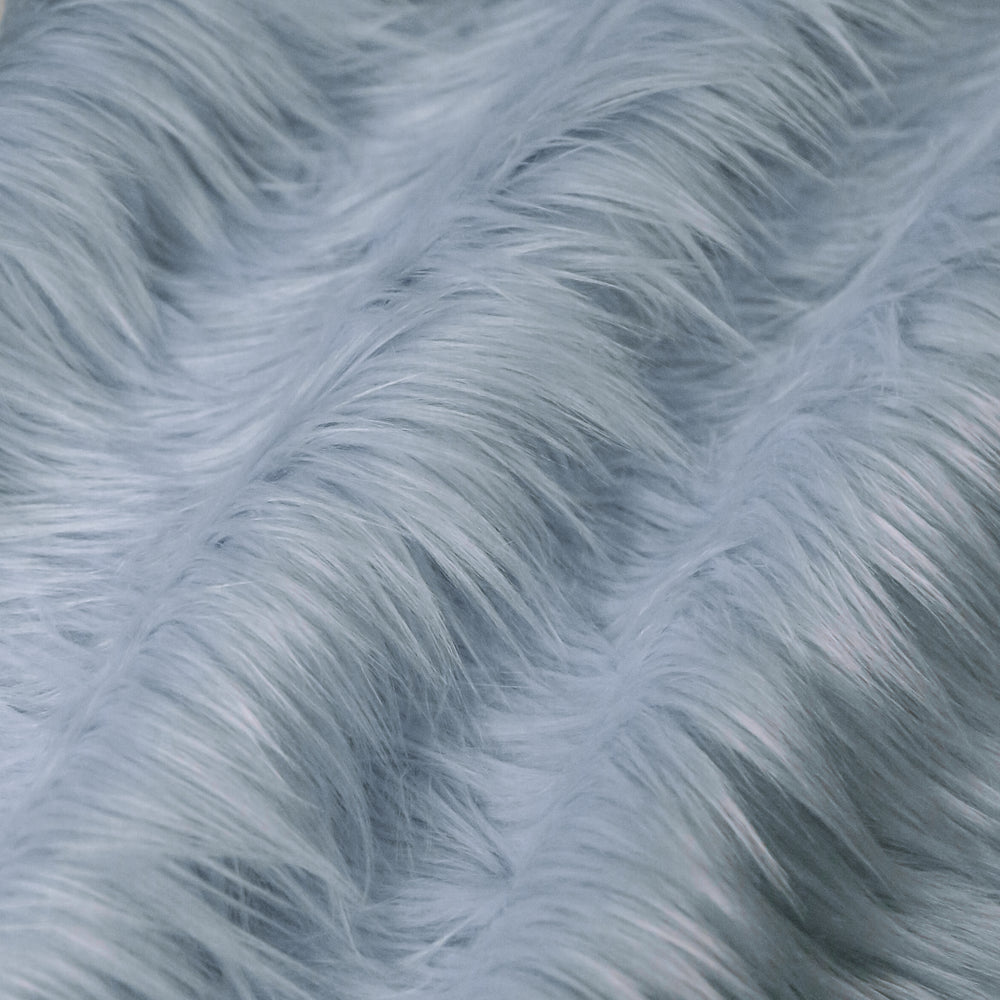 Baby Blue shaggy faux fur swatch