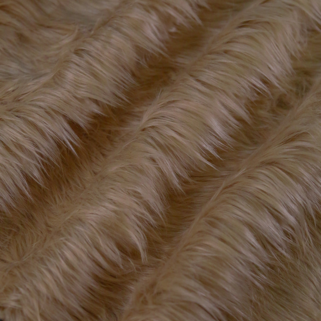 Faux Fur Fabric by the Yard – Shaggy Plush Long Pile, 60" Wide