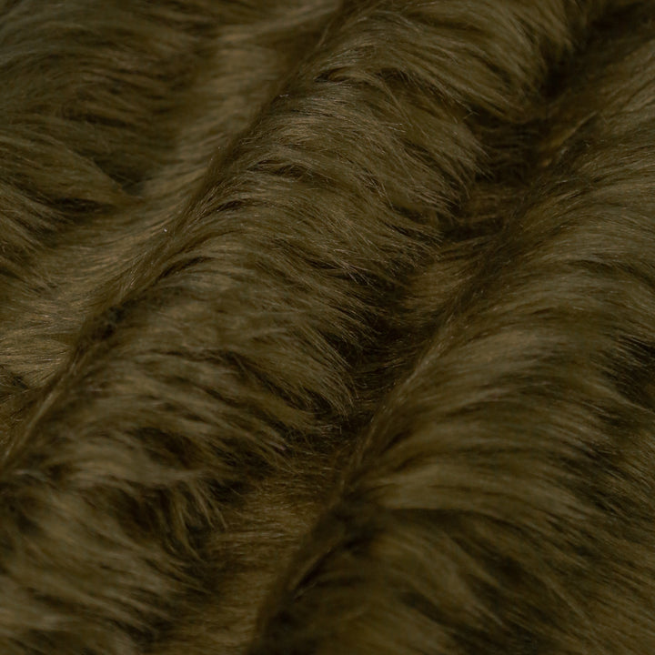 Olive faux fur strip