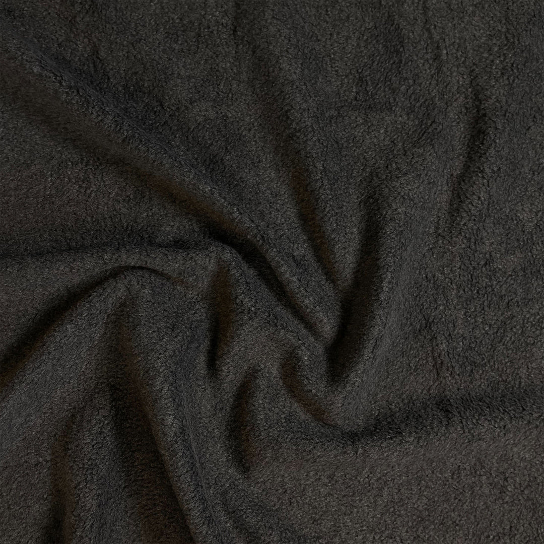 Anti-pill polar fleece fabric by the yard in charcoal grey – 60 inch wide