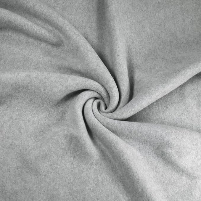 Anti-pill polar fleece fabric by the yard in heather grey – 60 inch wide