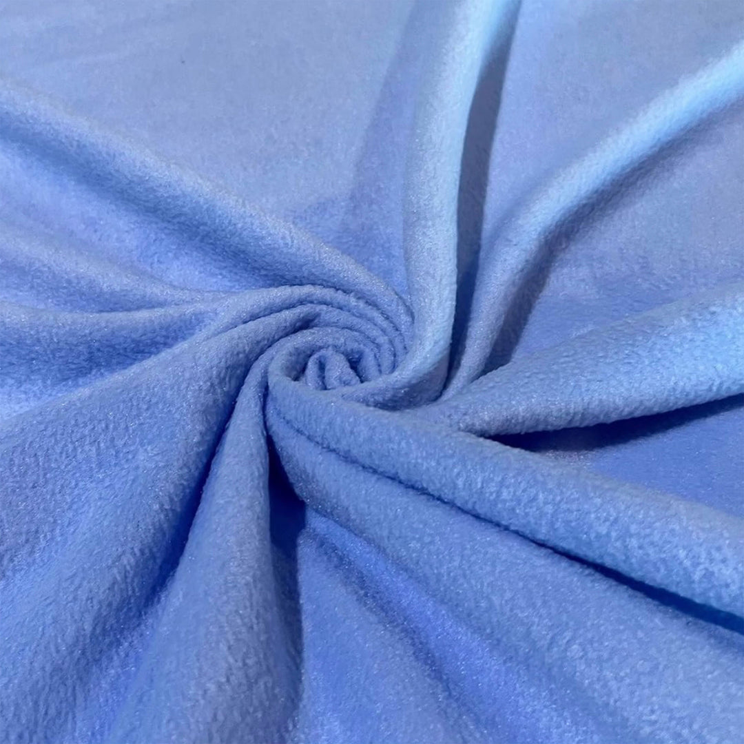 Anti-pill polar fleece fabric by the yard in light blue – 60 inch wide
