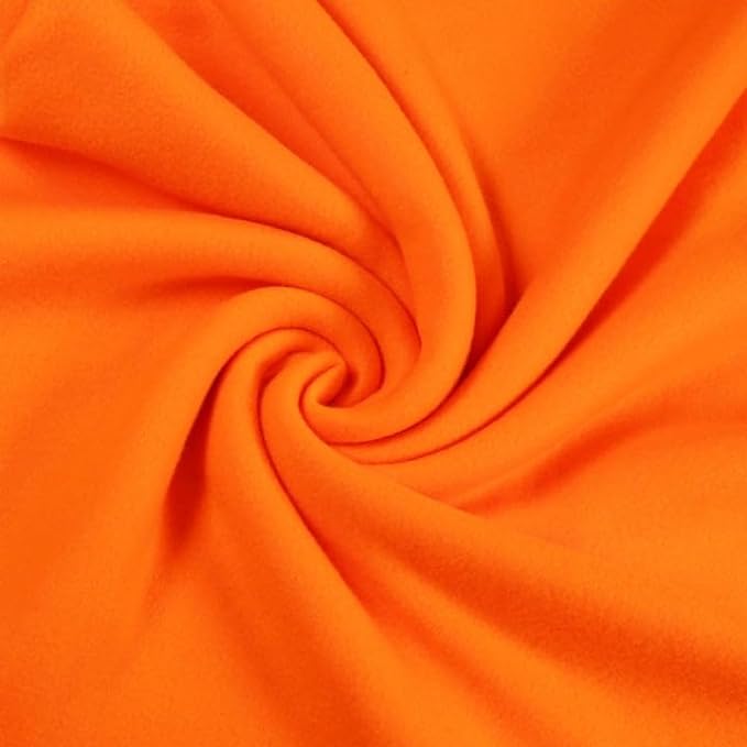 Anti-pill polar fleece fabric by the yard in orange – 60 inch wide