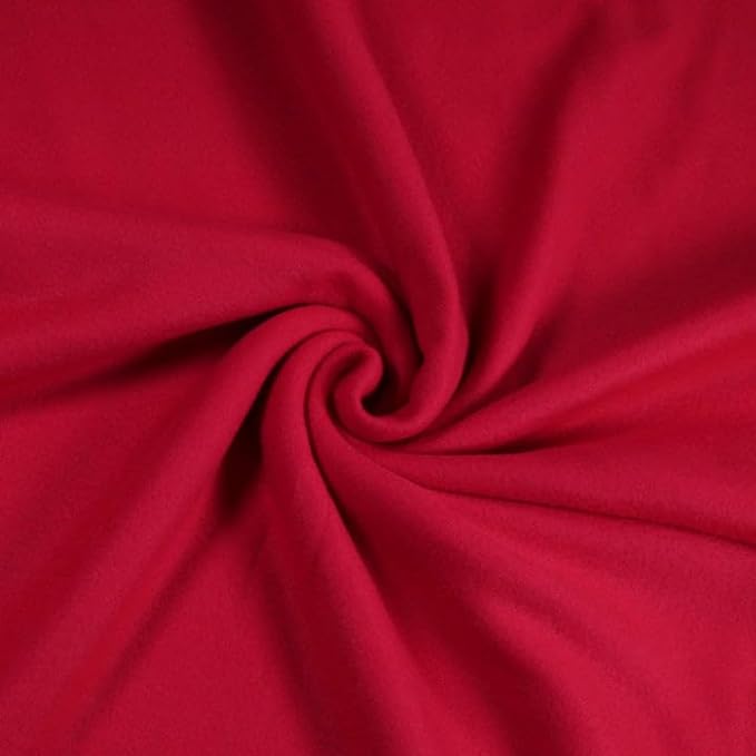 Anti-pill polar fleece fabric by the yard in red – 60 inch wide