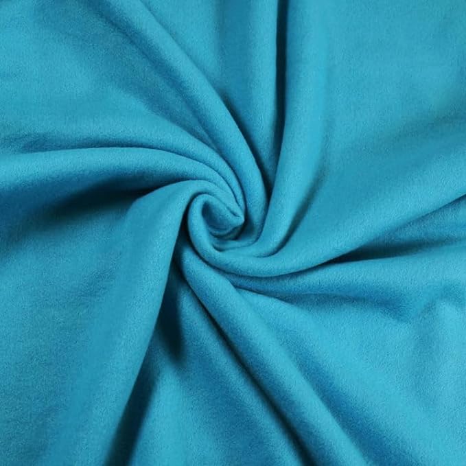 Anti-pill polar fleece fabric by the yard in turquoise – 60 inch wide