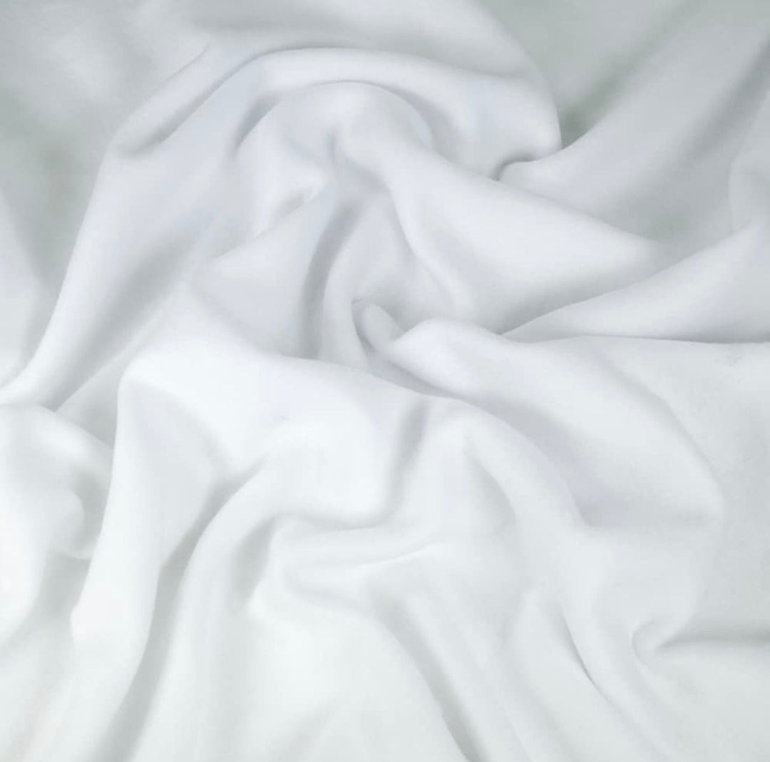 Premium white 70 inch sweatshirt fleece swatch