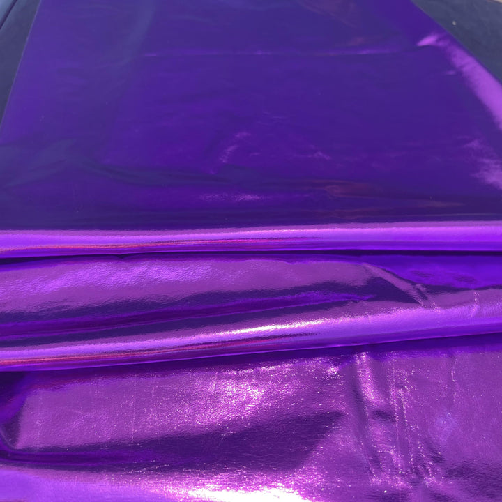 Metallic Foil Lame Spandex Knit Fabric | 4-Way Stretch