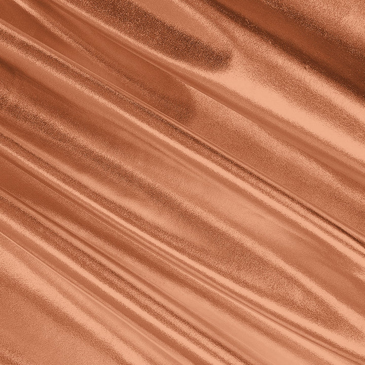 Copper metallic foil spandex fabric