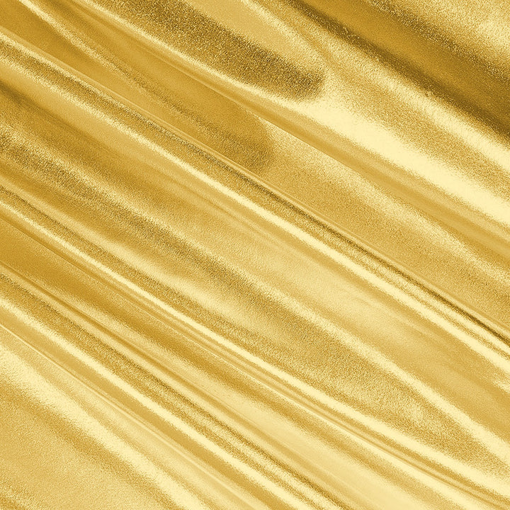 Gold metallic foil spandex fabric