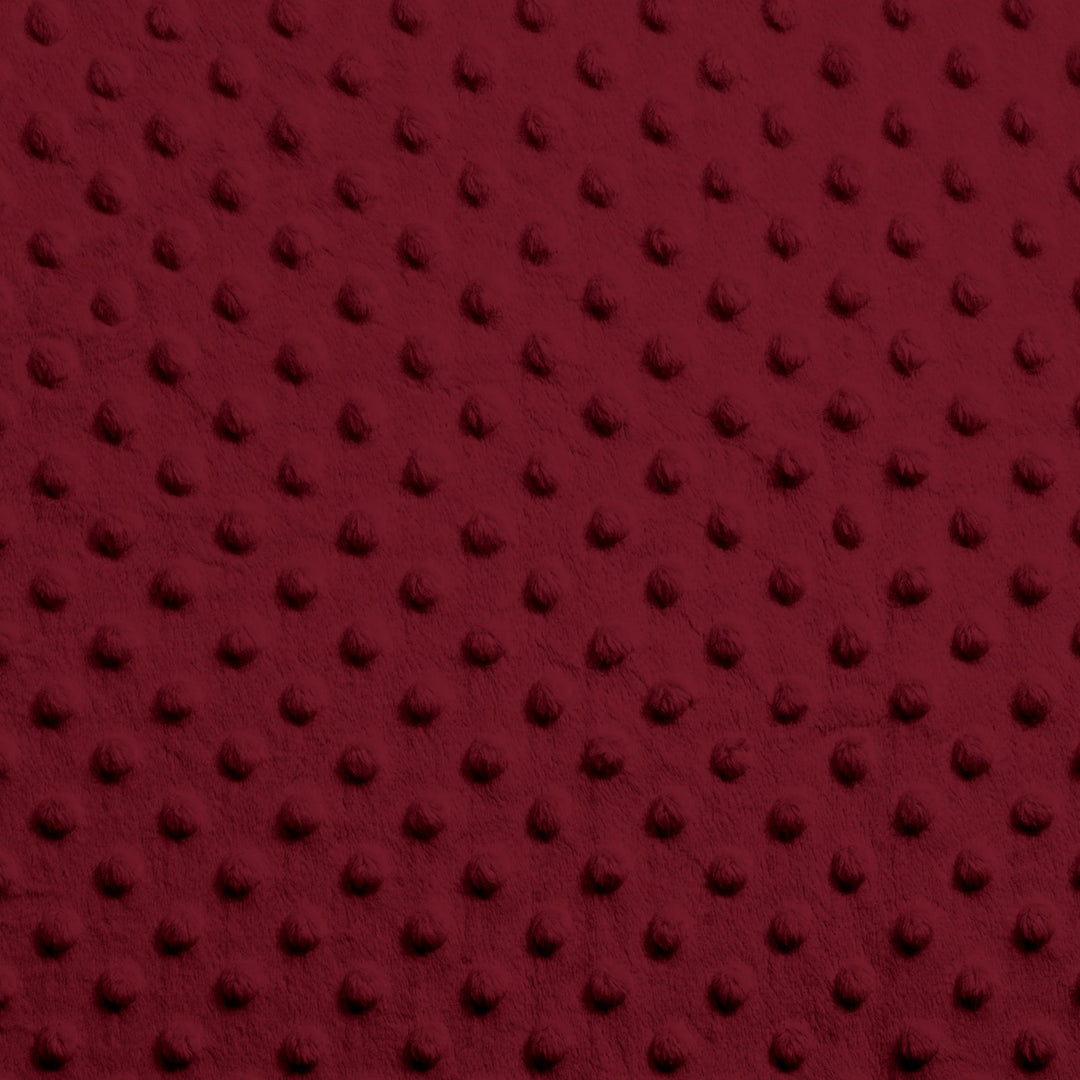 Burgundy minky dimple dot fabric