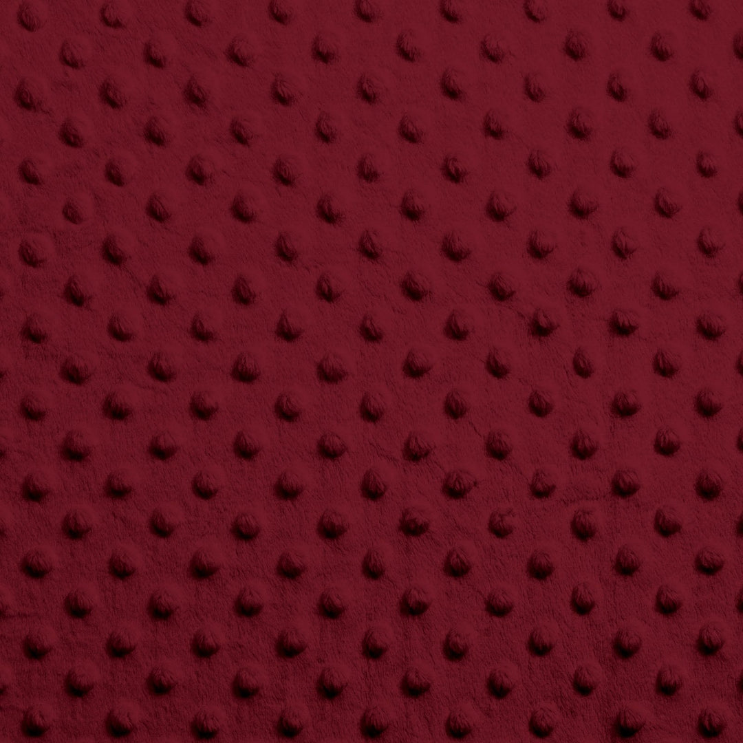Burgundy Dimple Dot minky swatch