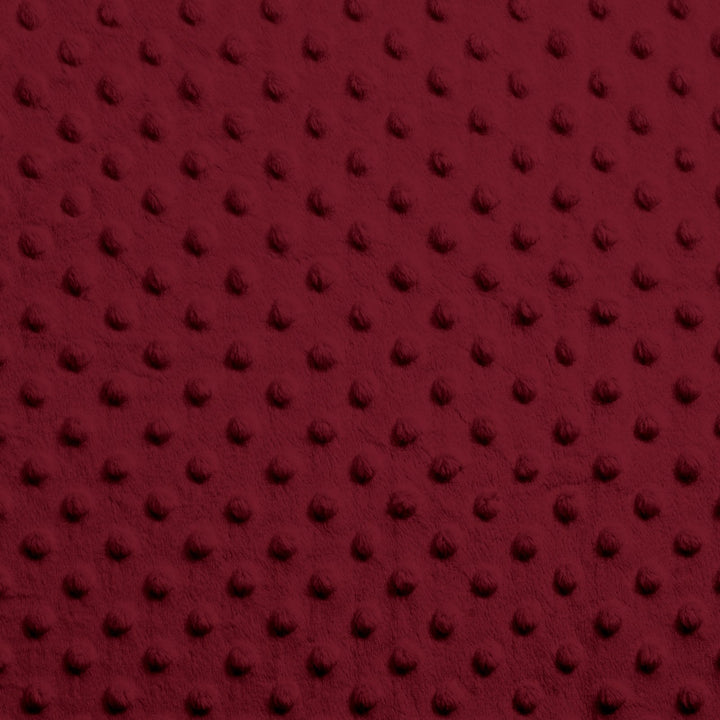 Burgundy Dimple Dot minky swatch