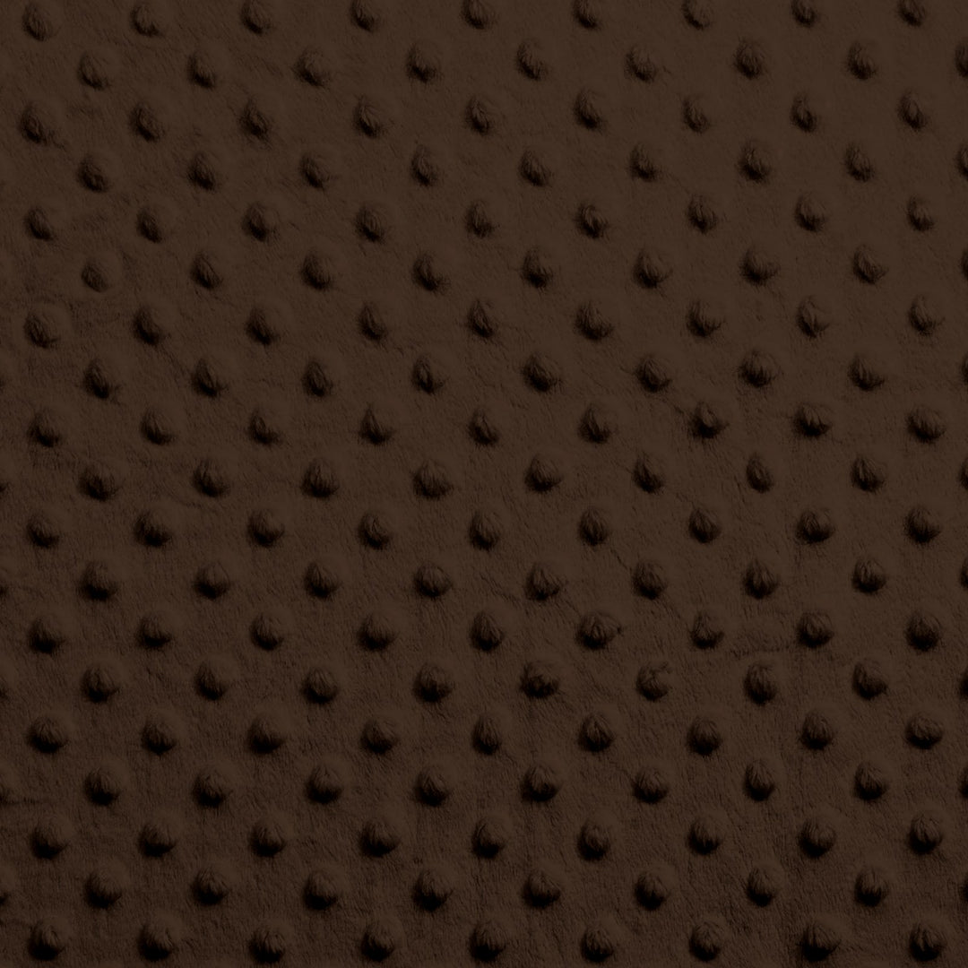 Chocolate minky dimple dot fabric