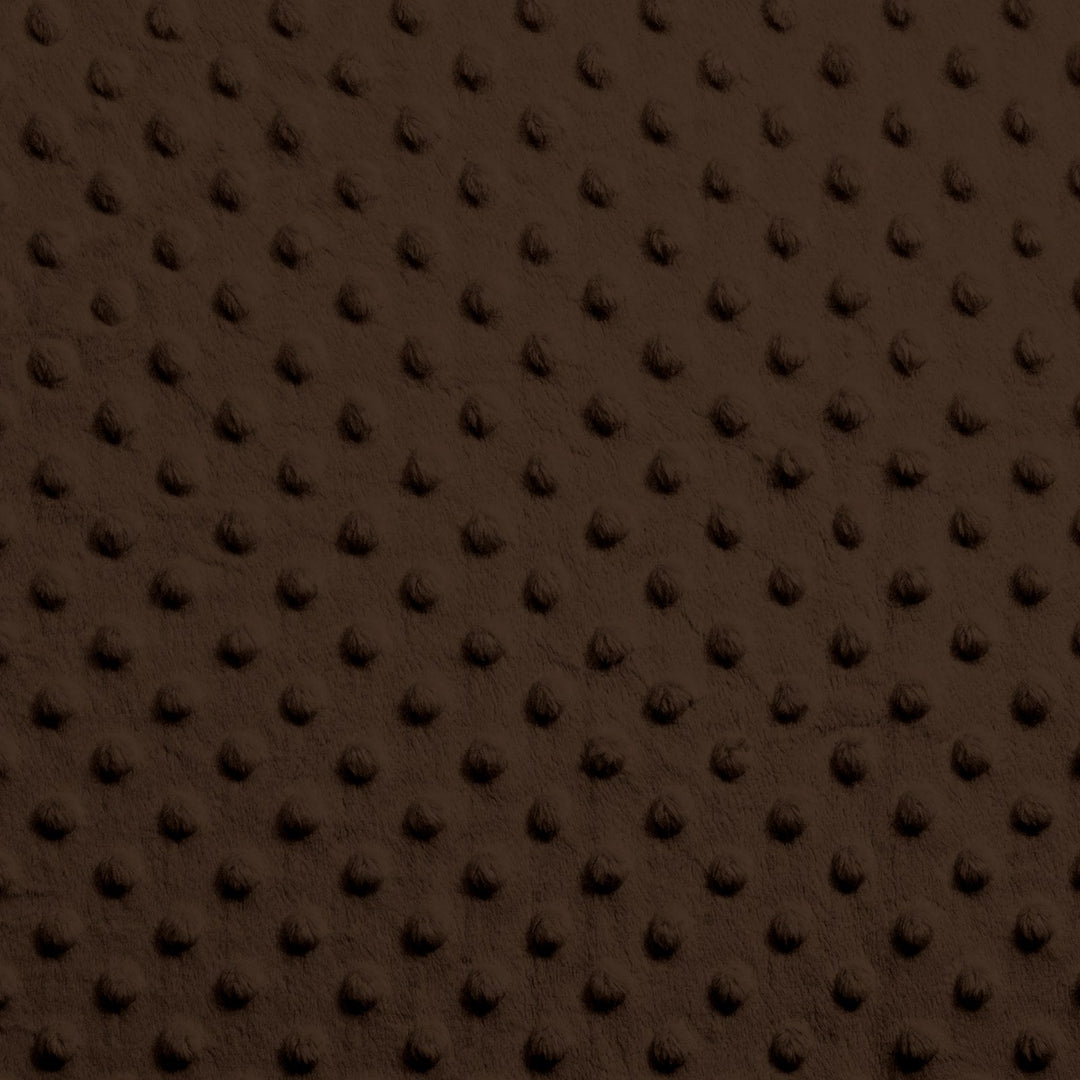Chocolate Dimple Dot minky swatch
