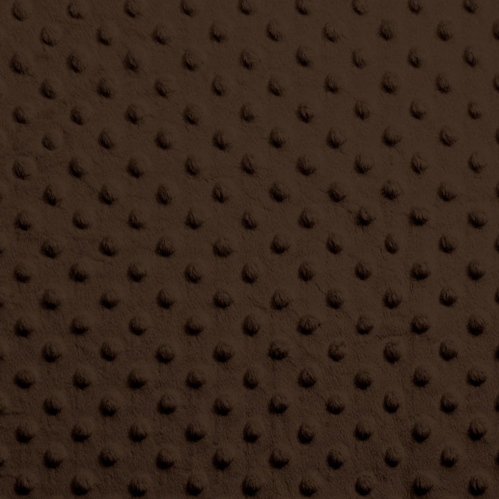 Chocolate Dimple Dot minky swatch
