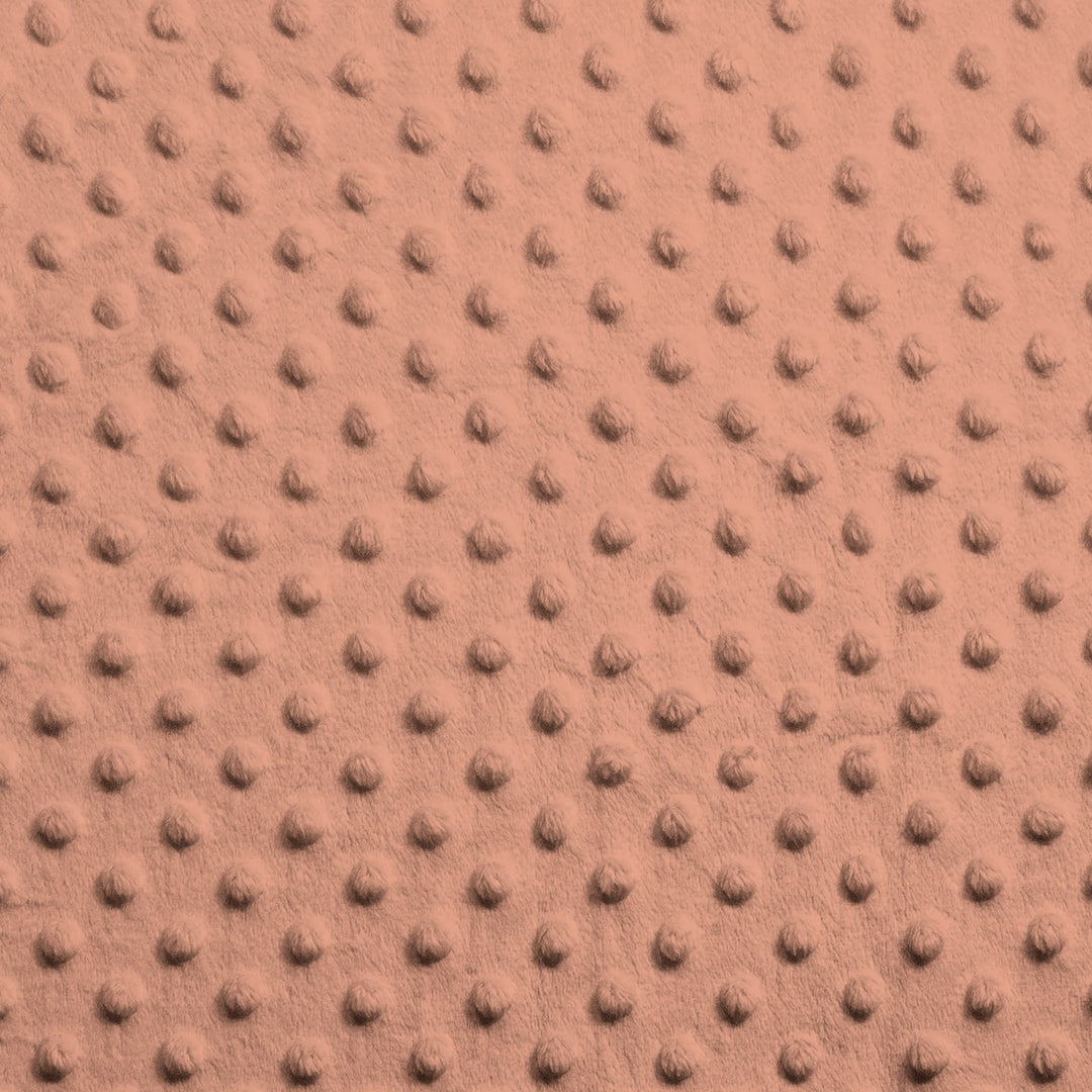 Coral minky dimple dot fabric