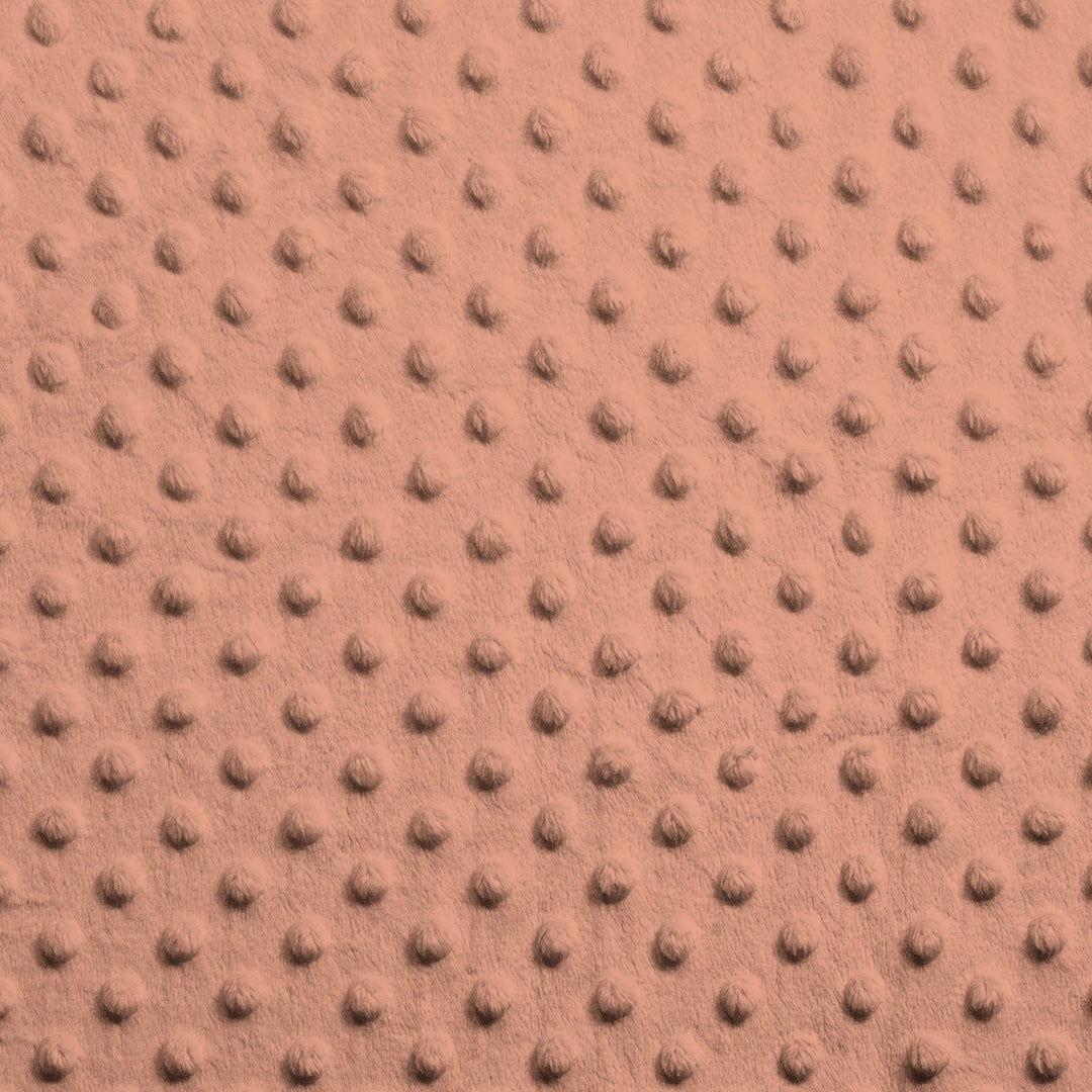 Coral Dimple Dot minky swatch