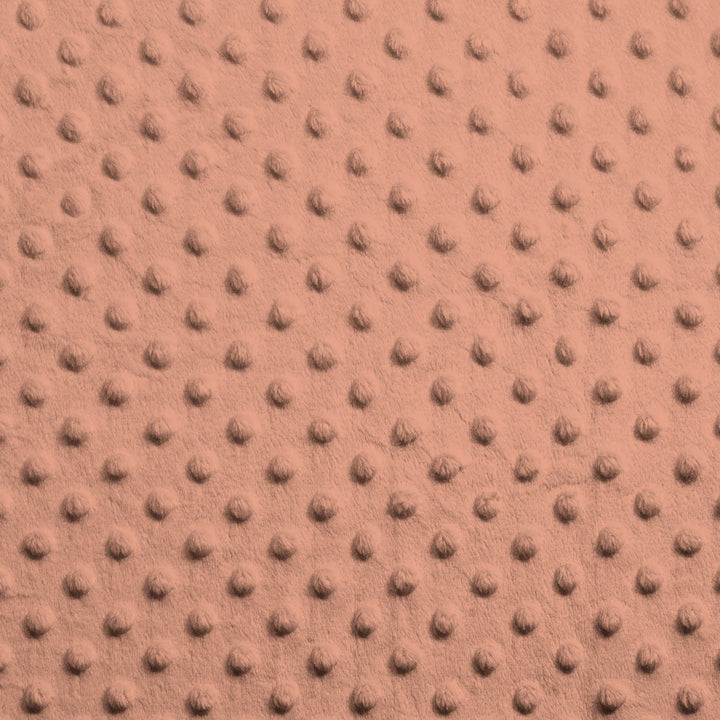 Coral Dimple Dot minky swatch