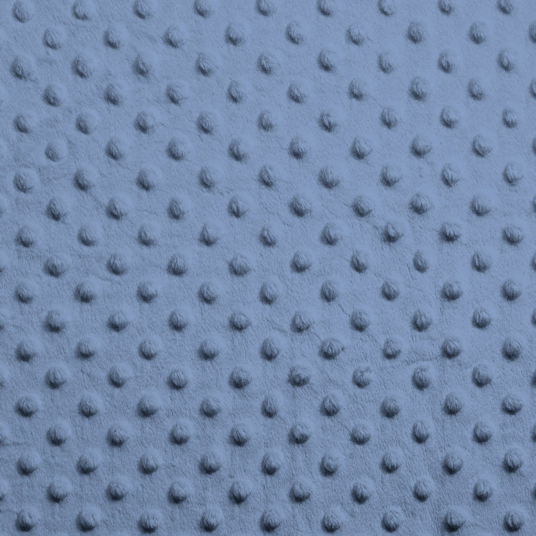 Denim Blue Dimple Dot minky swatch
