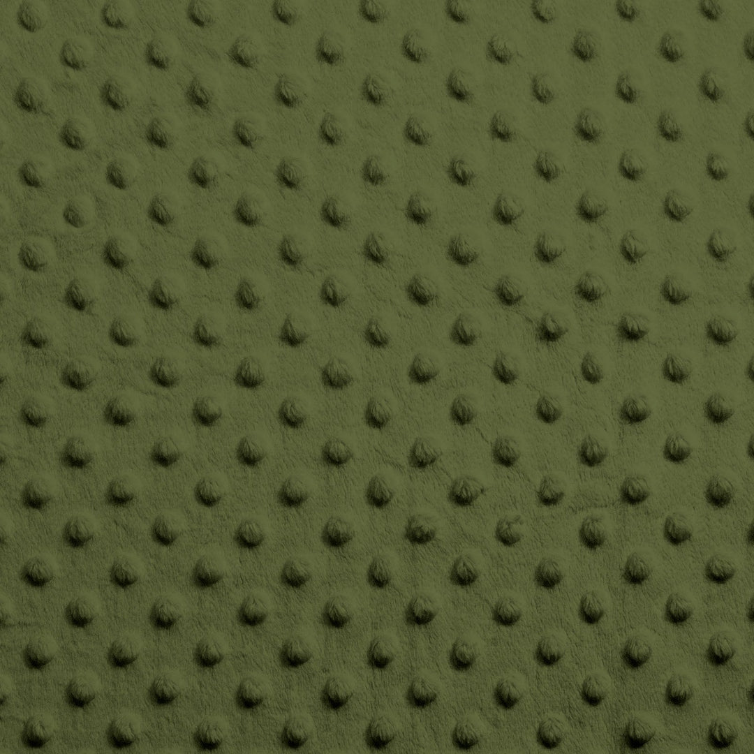 Dusty Olive Dimple Dot minky swatch