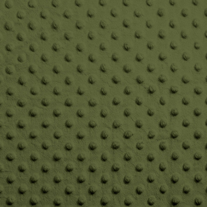 Dusty Olive Dimple Dot minky swatch