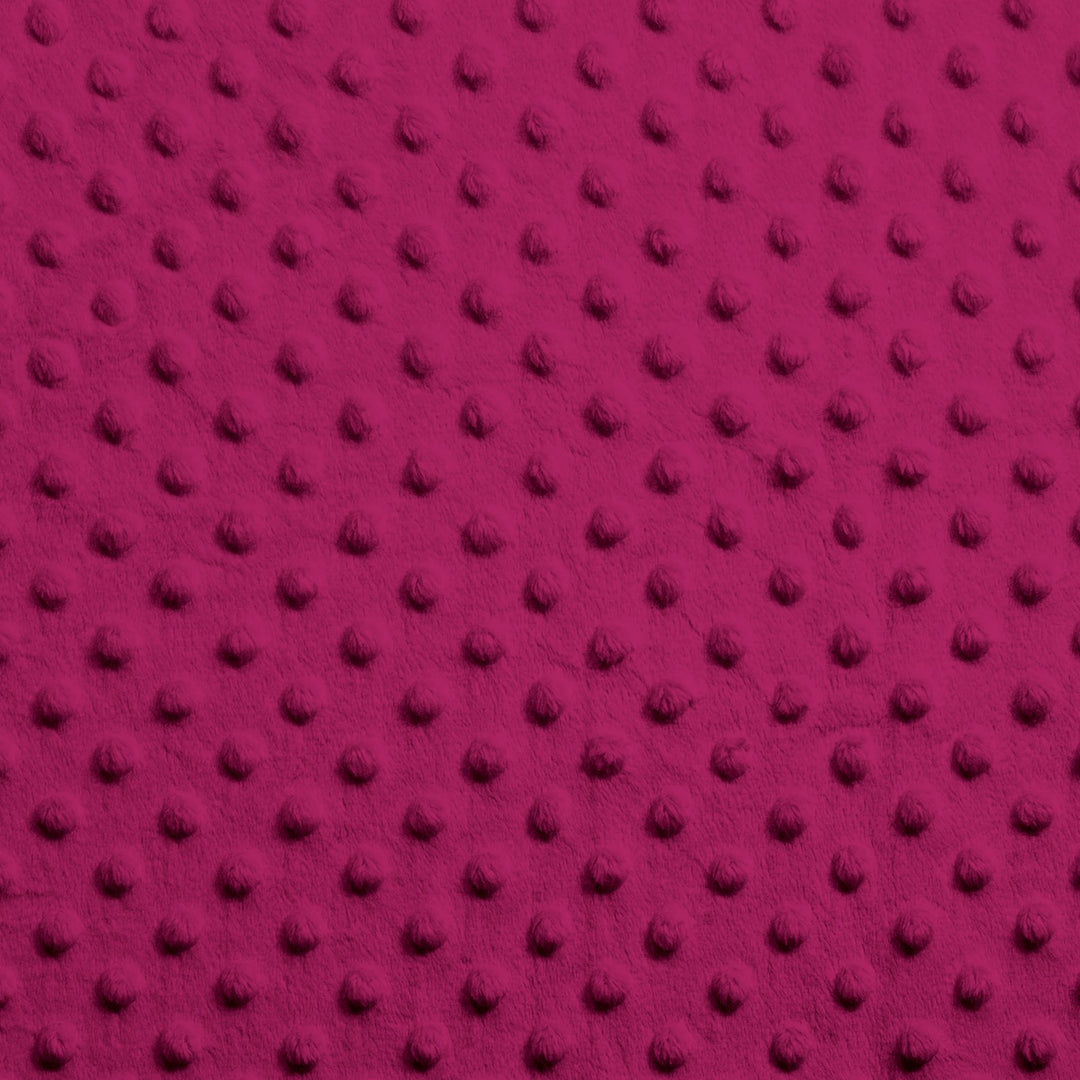 Fuchsia minky dimple dot fabric