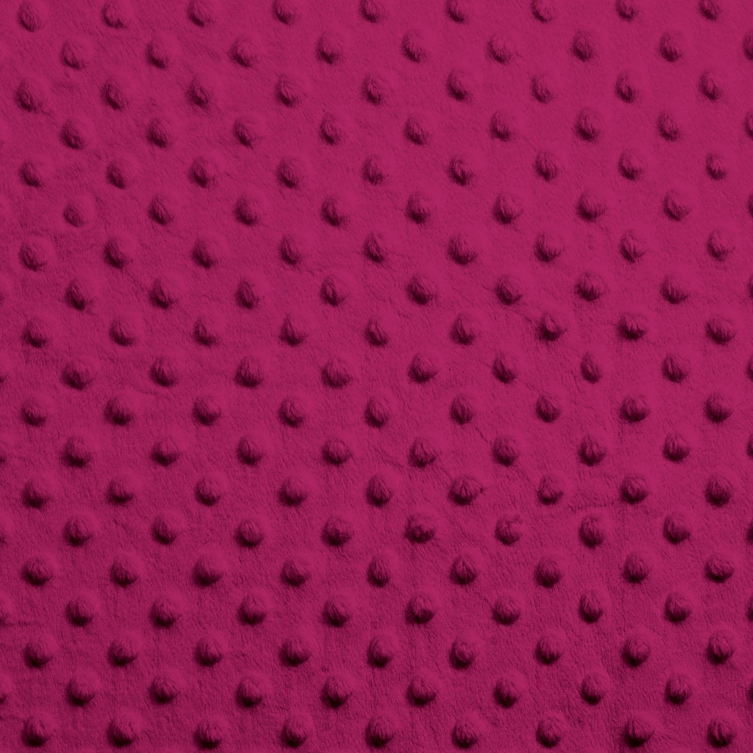 Fuchsia Dimple Dot minky swatch