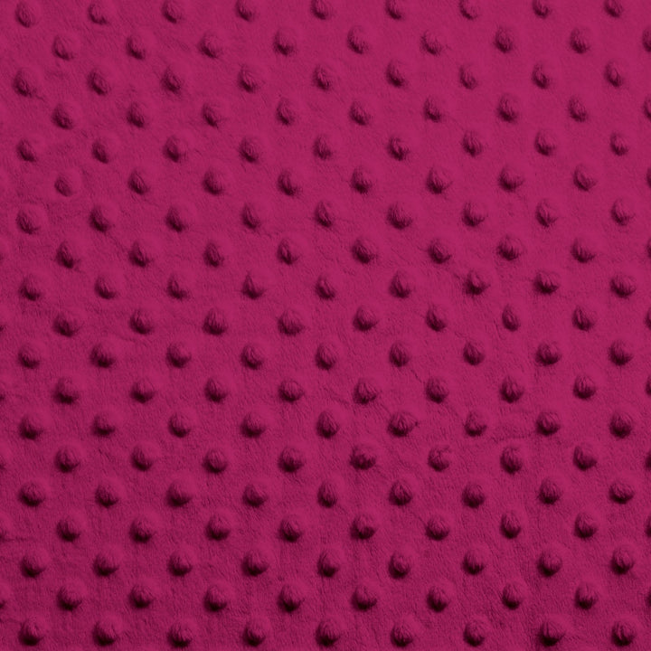 Fuchsia Dimple Dot minky swatch