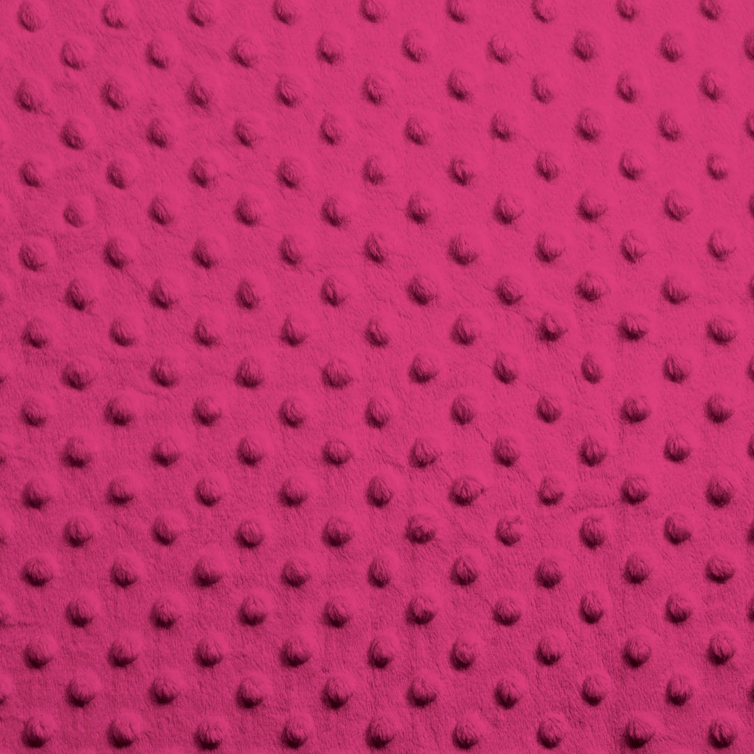 Hot Pink minky dimple dot fabric