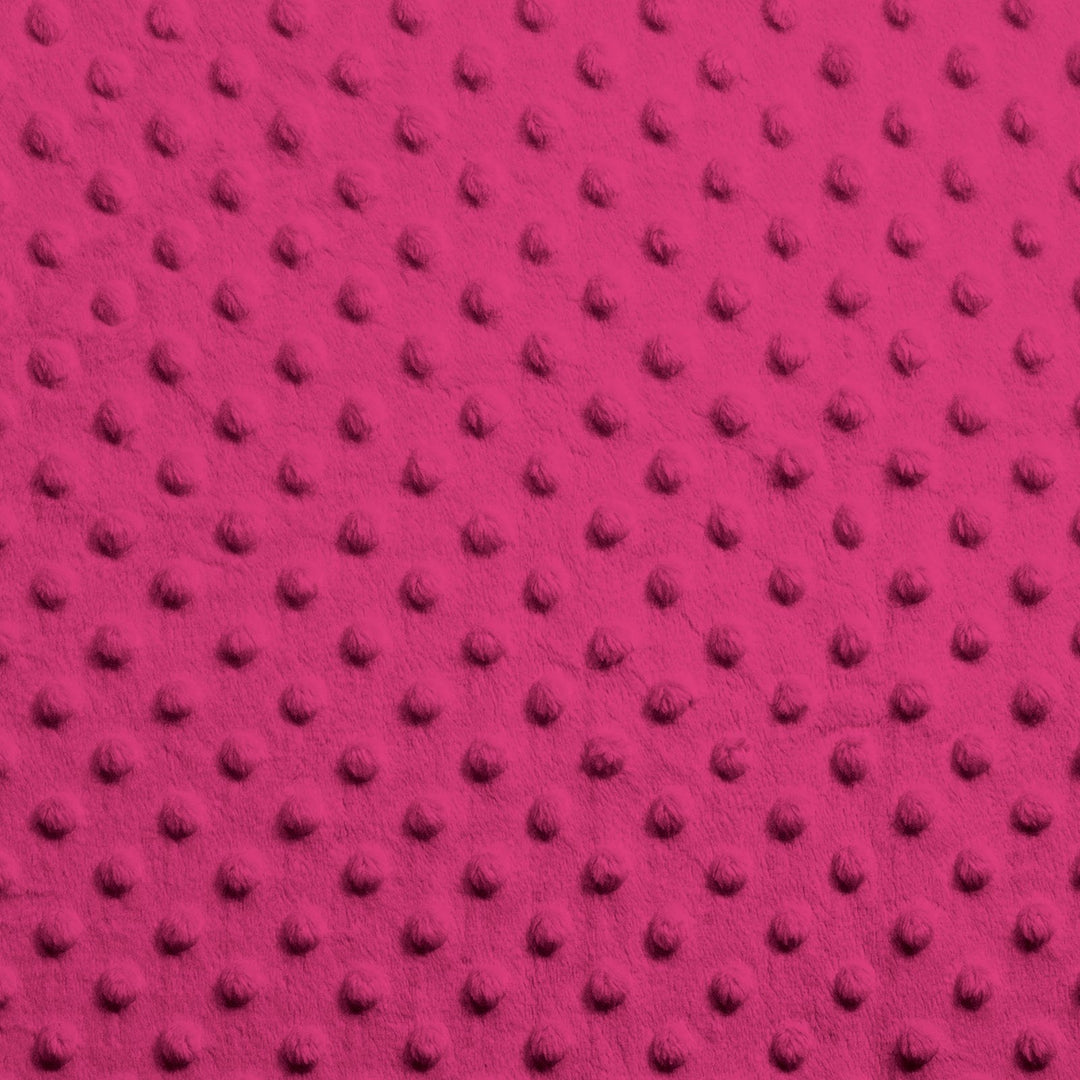 Hot Pink Dimple Dot minky swatch