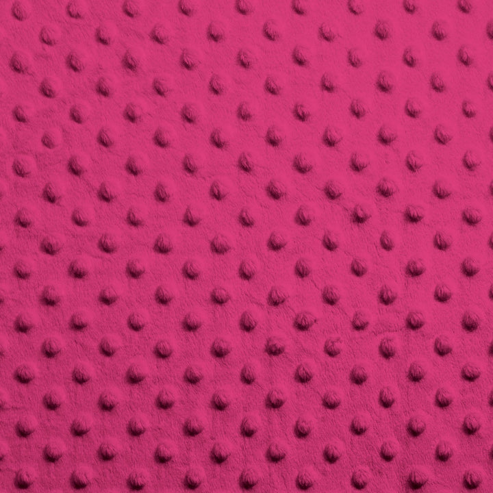 Hot Pink Dimple Dot minky swatch