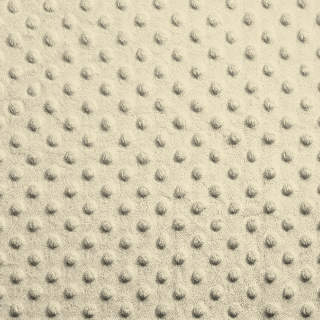 Ivory minky dimple dot fabric