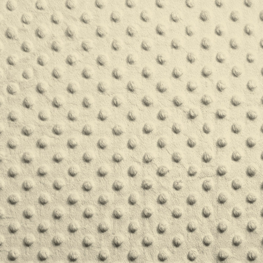 Ivory Dimple Dot minky swatch