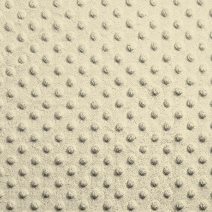 Ivory Dimple Dot minky swatch