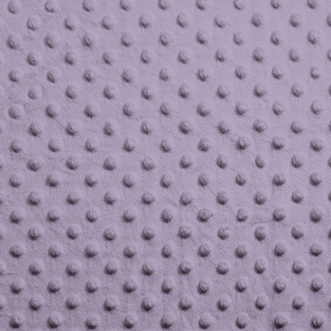 Lilac minky dimple dot fabric