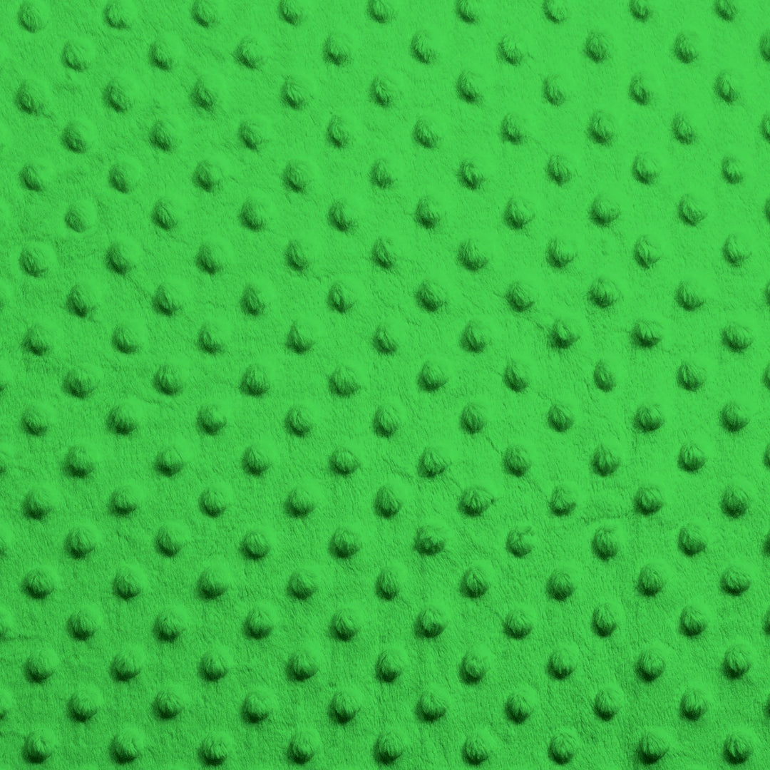Lime Dimple Dot minky swatch