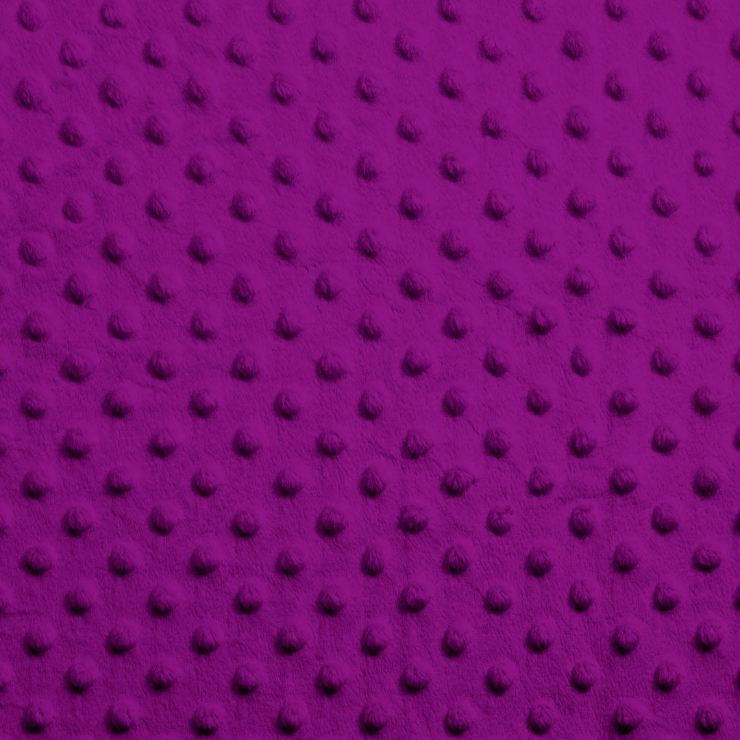 Magenta minky dimple dot fabric