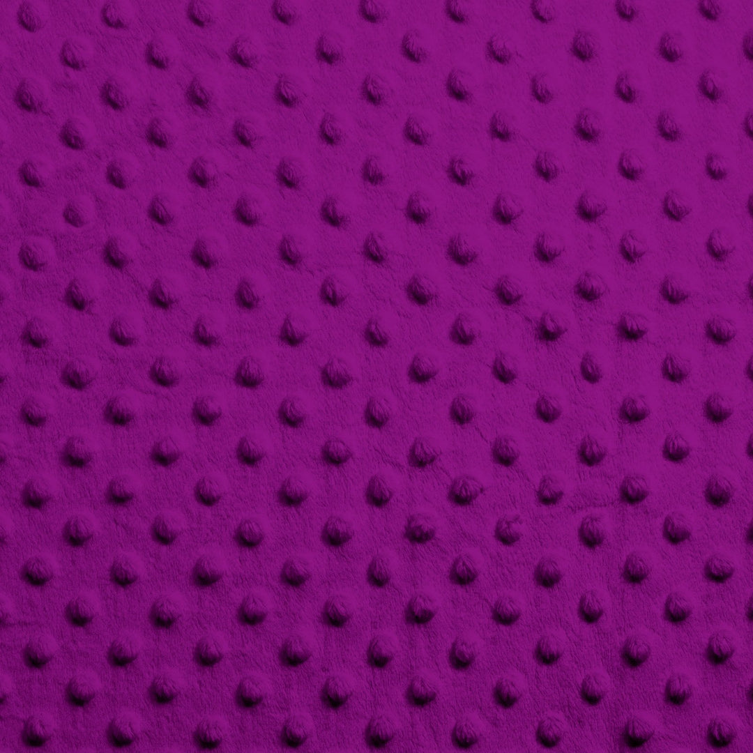 Magenta Dimple Dot minky swatch