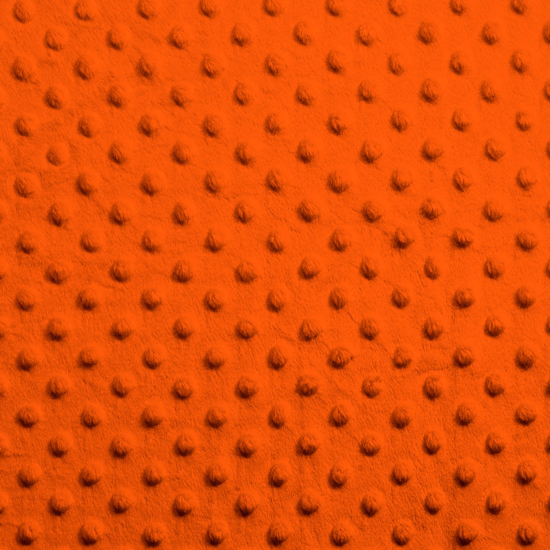 Neon Orange minky dimple dot fabric