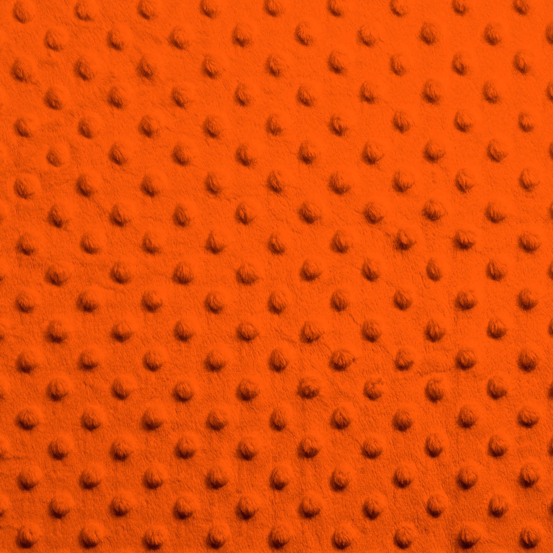 Neon Orange Dimple Dot minky swatch