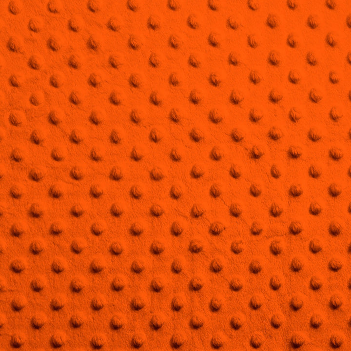 Neon Orange Dimple Dot minky swatch