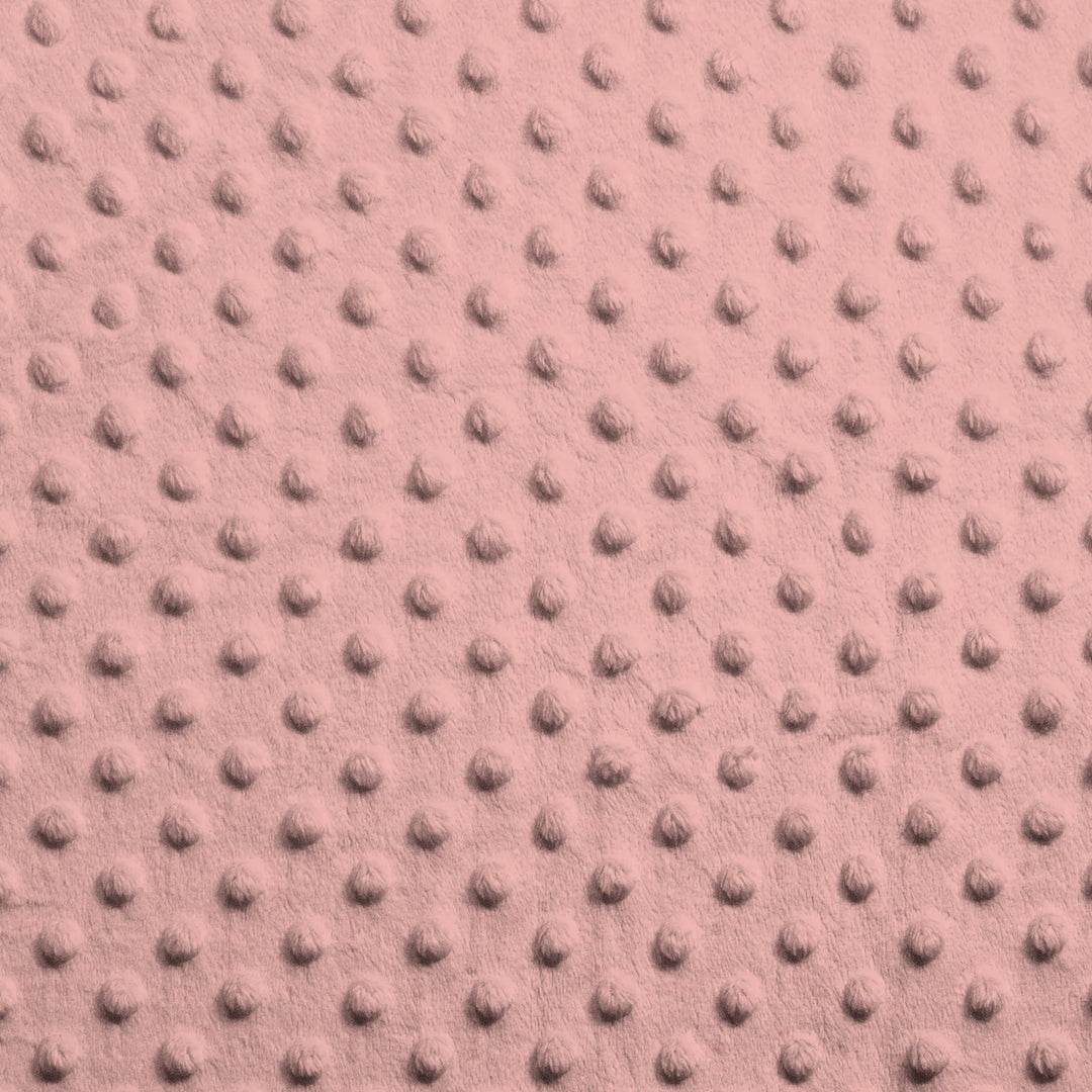 Peach minky dimple dot fabric