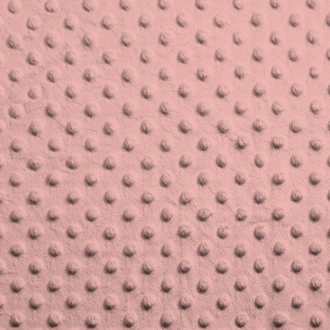 Peach Dimple Dot minky swatch