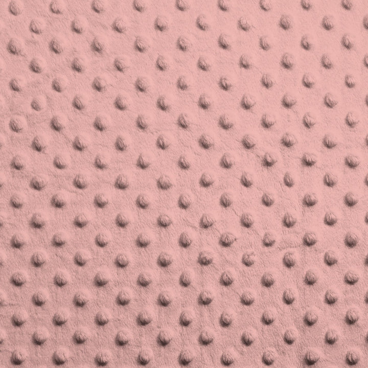 Peach Dimple Dot minky swatch