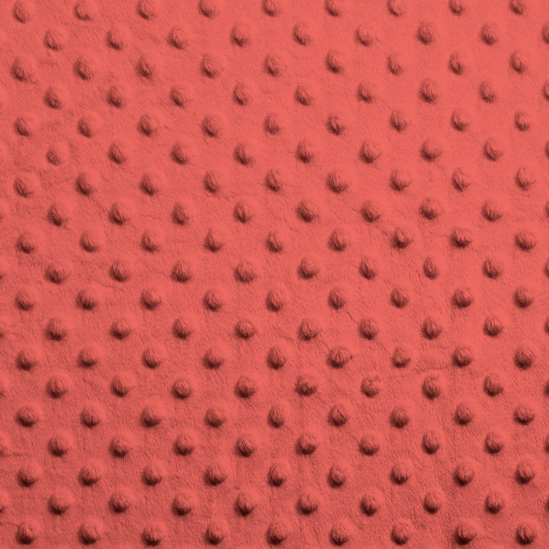 Strawberry Pink minky dimple dot fabric